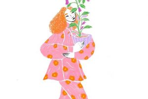 Mujer con flores / Blasina Rocher